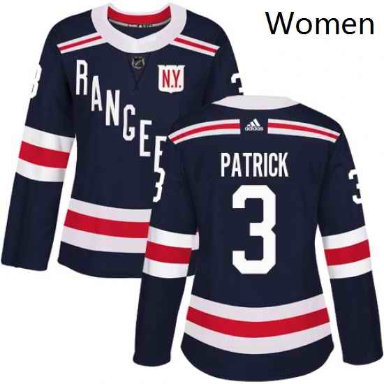 Womens Adidas New York Rangers 3 James Patrick Authentic Navy Blue 2018 Winter Classic NHL Jersey